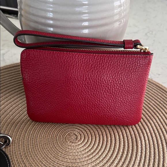 Coach New York Red Leather Wristlet